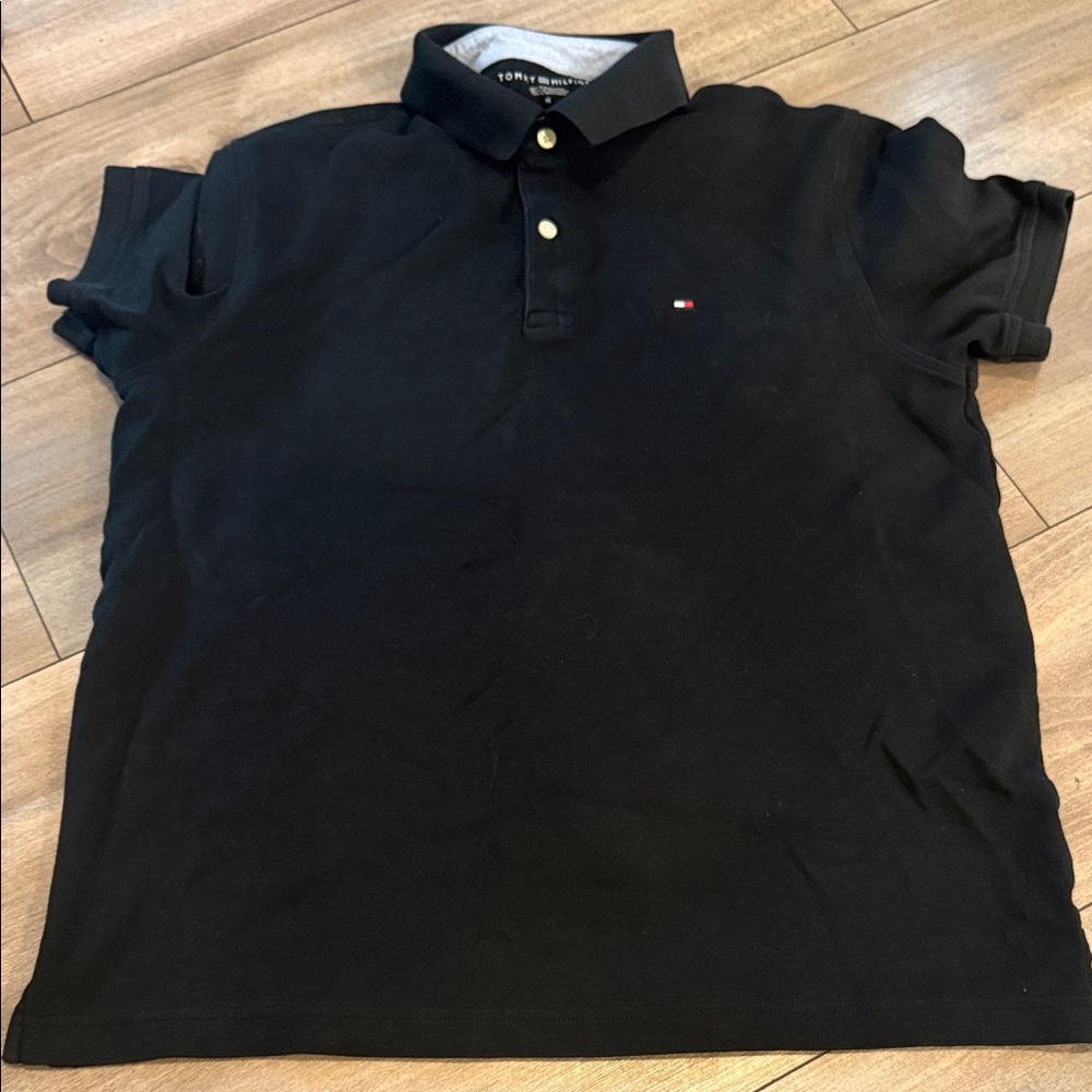 Tommy Hilfiger Men's Polo Shirt in Black